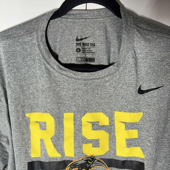 Nike Rise Up Women Tee Short sleeve T-shirt Gray LARGE - Picture 3 of 6
